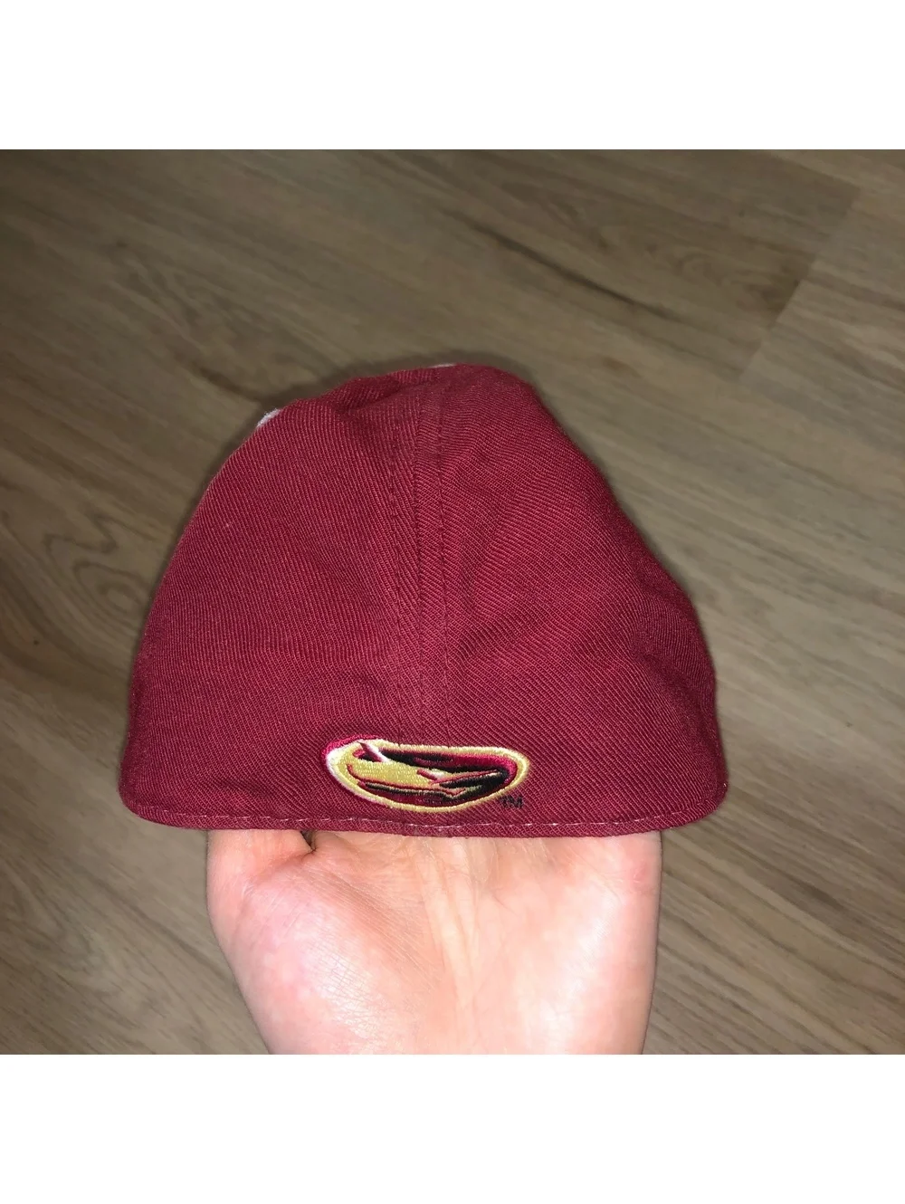 ELON UNIVERSITY PHOENIX THE GAME FITTED PRO HAT RED WHITE SIZE 7 1/2 FLEX FIT